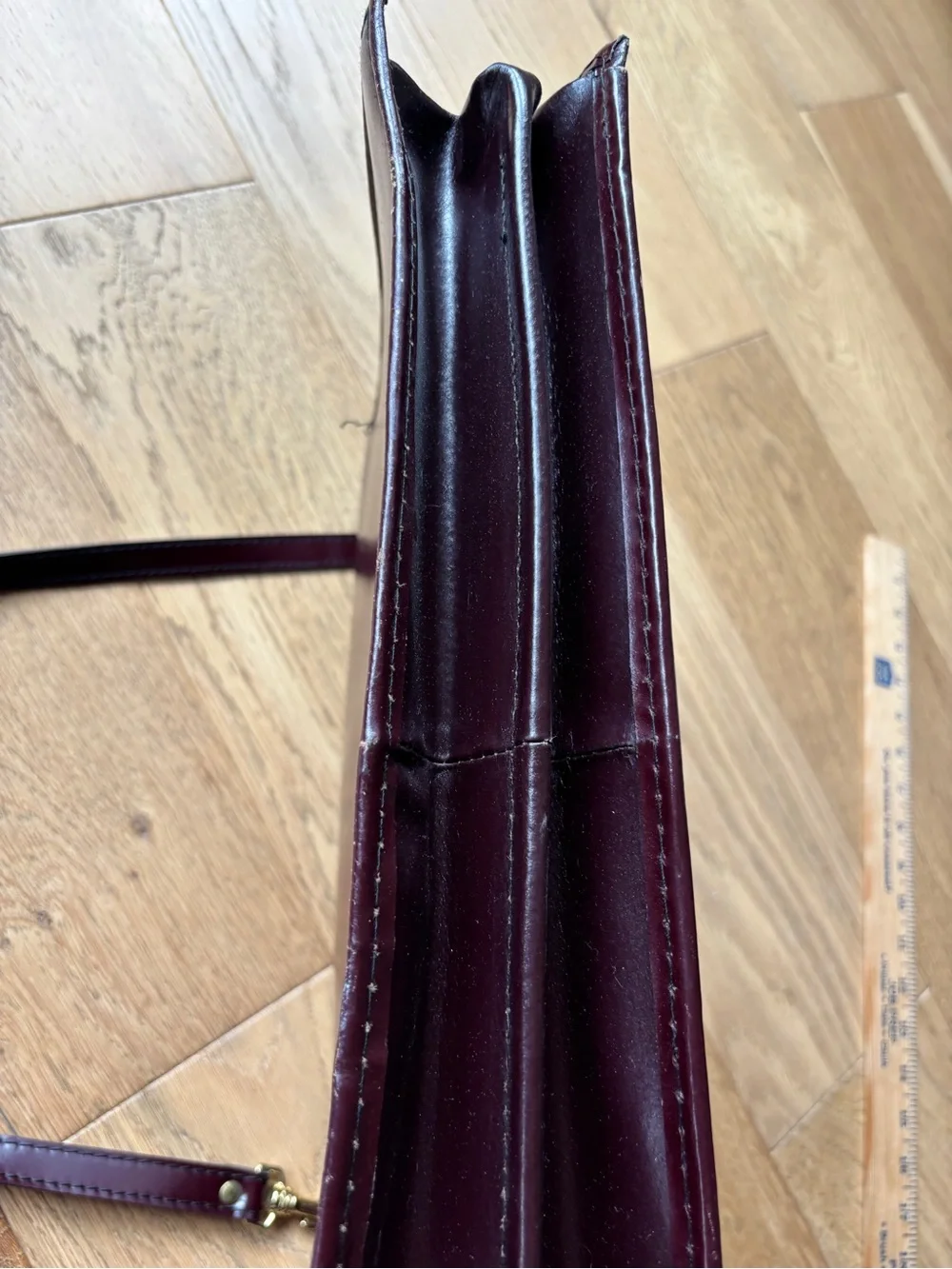 Vintage top grain leather crossbody or shoulder bag laptop briefcase